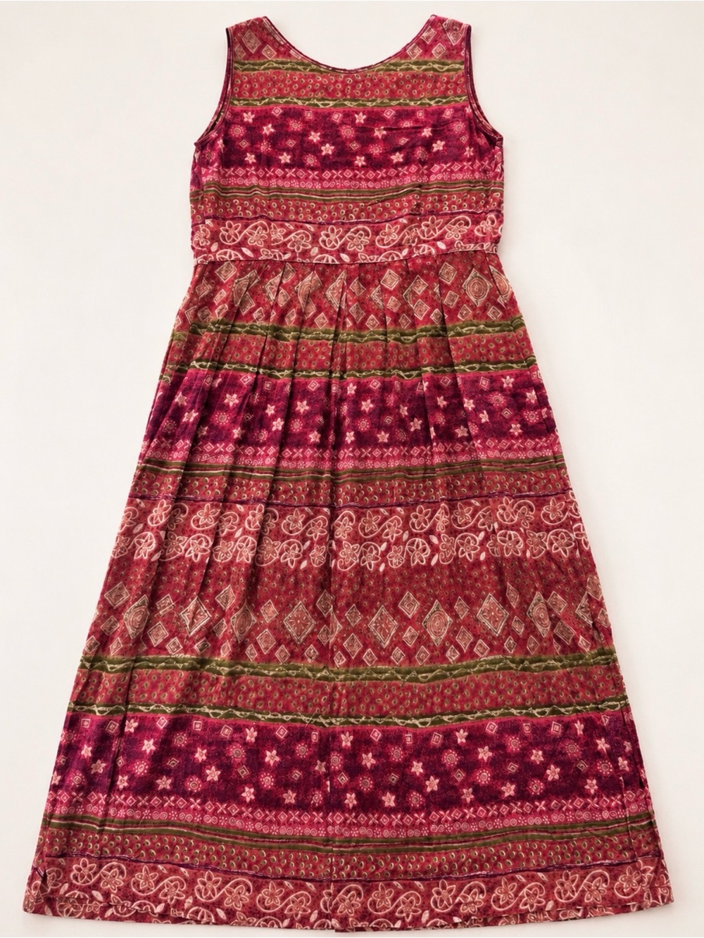Vintage St. Michael Marks & Spencer Berry Boho Button-Front Maxi Dress Large - Picture 8 of 10